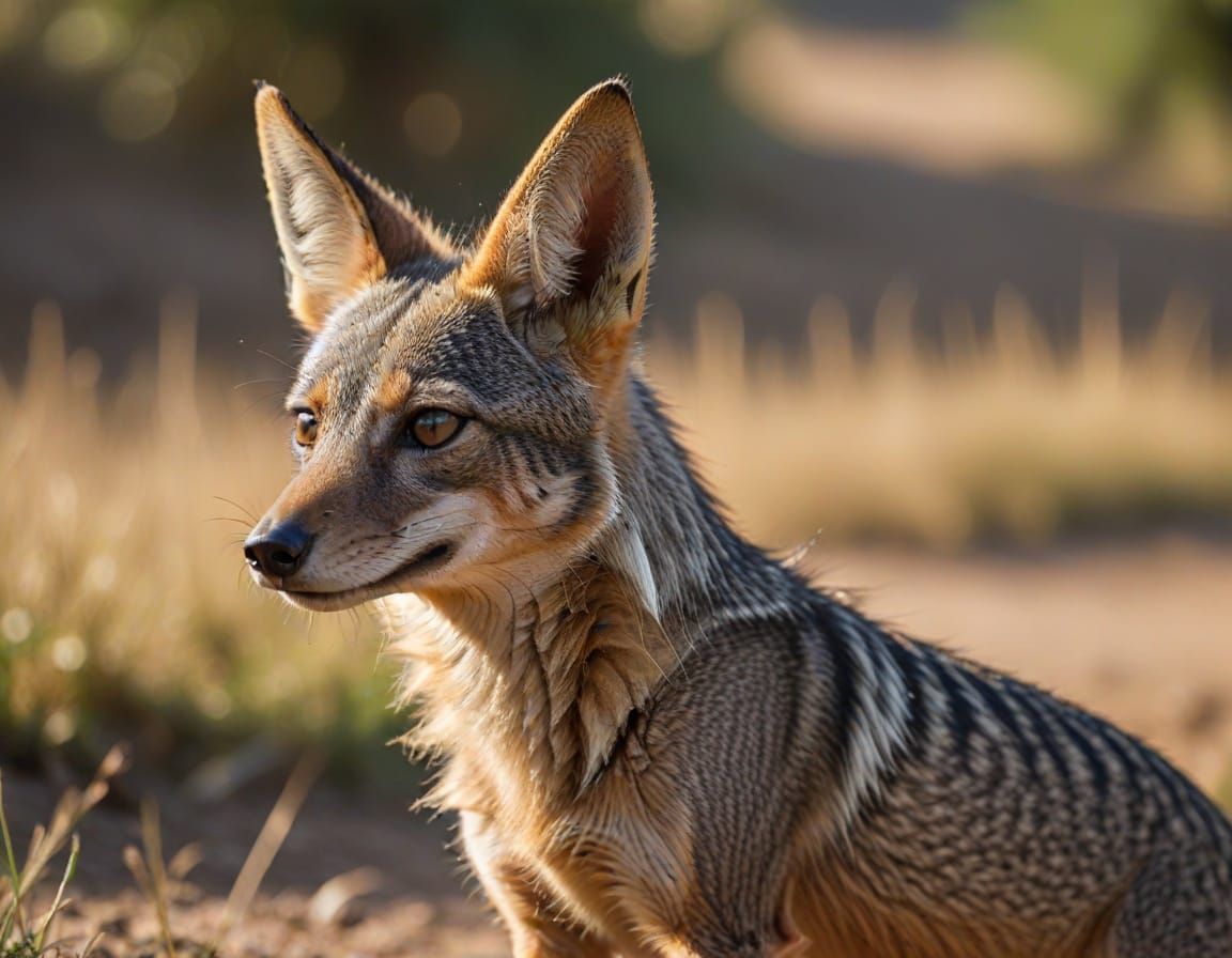 Side-Striped Jackal Close-Up Photography