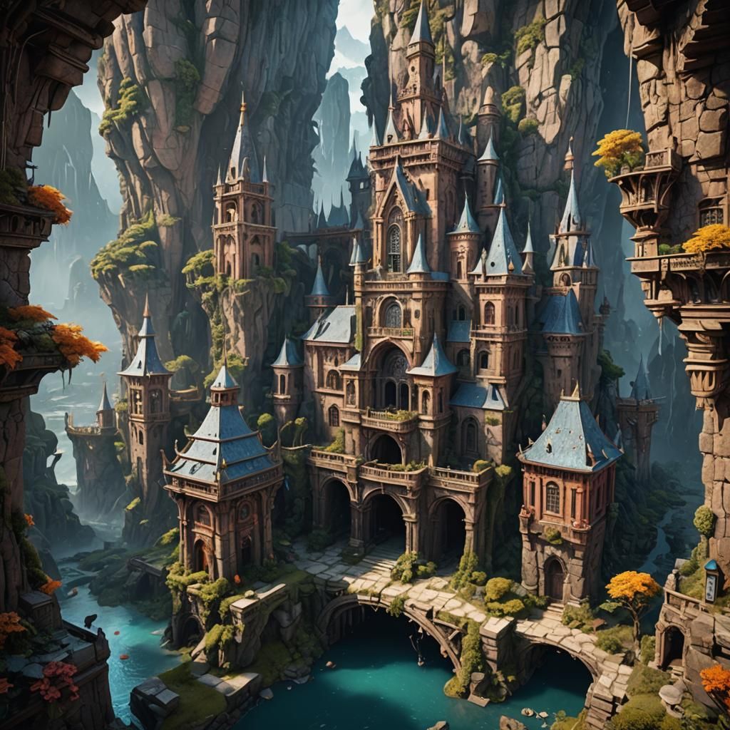 Fantastical Matte Painting in Deep Color
