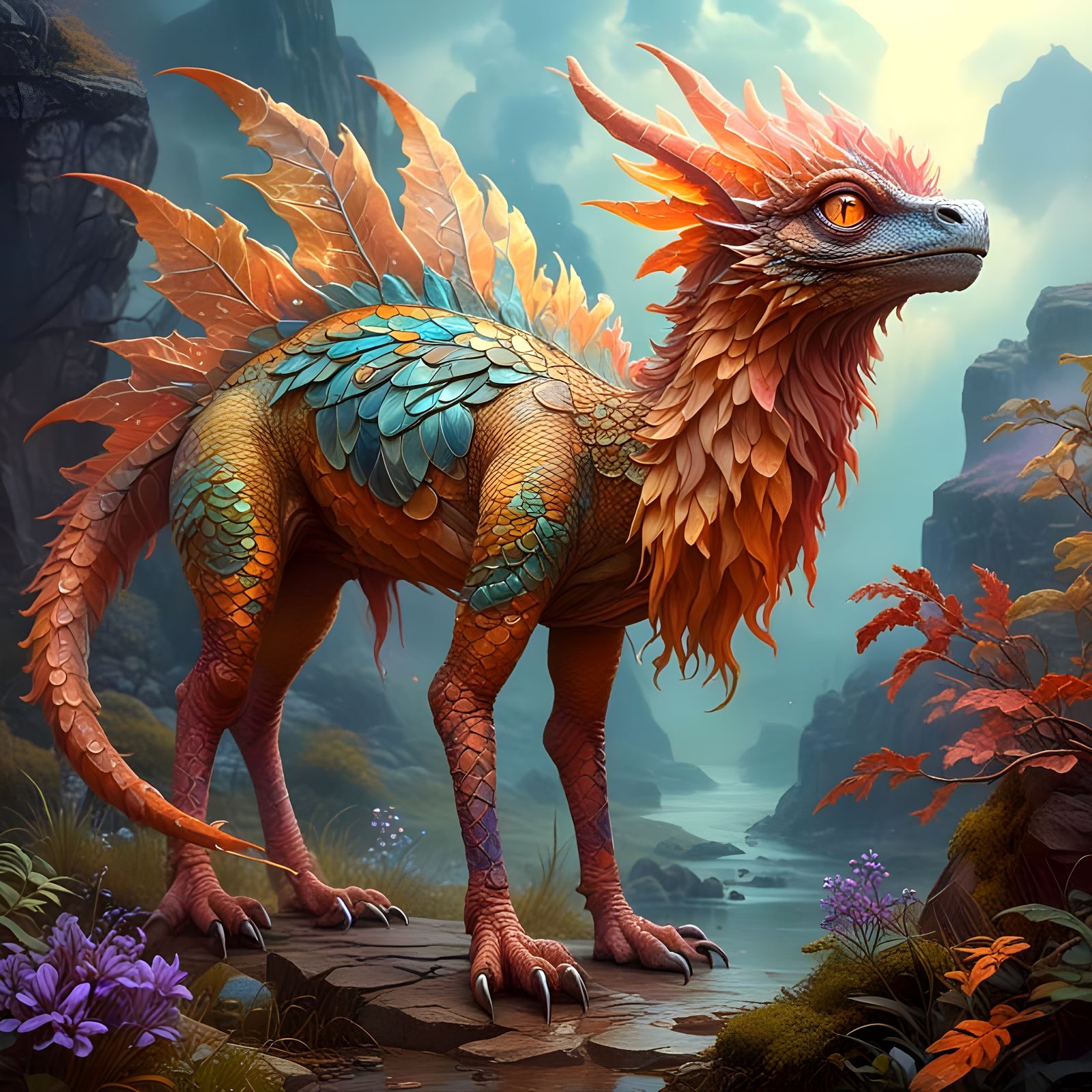 Surreal Hybrid Creature: Camelizard