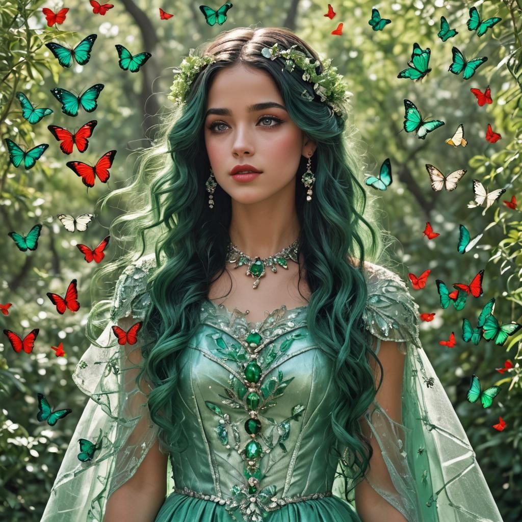 Enchanting Fairy Portrait in Digital Oil and Watercolor