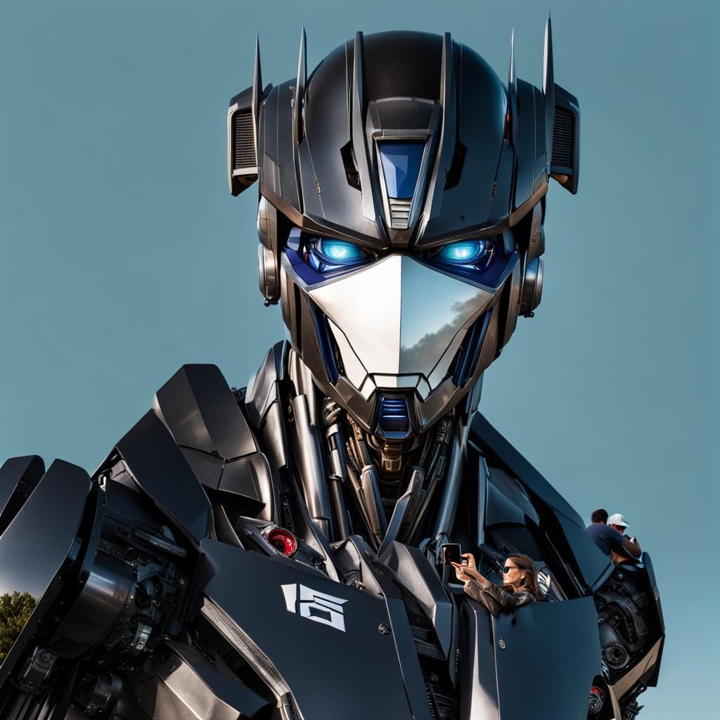 Transformers-Style Robot Selfie at Vietnam Memorial