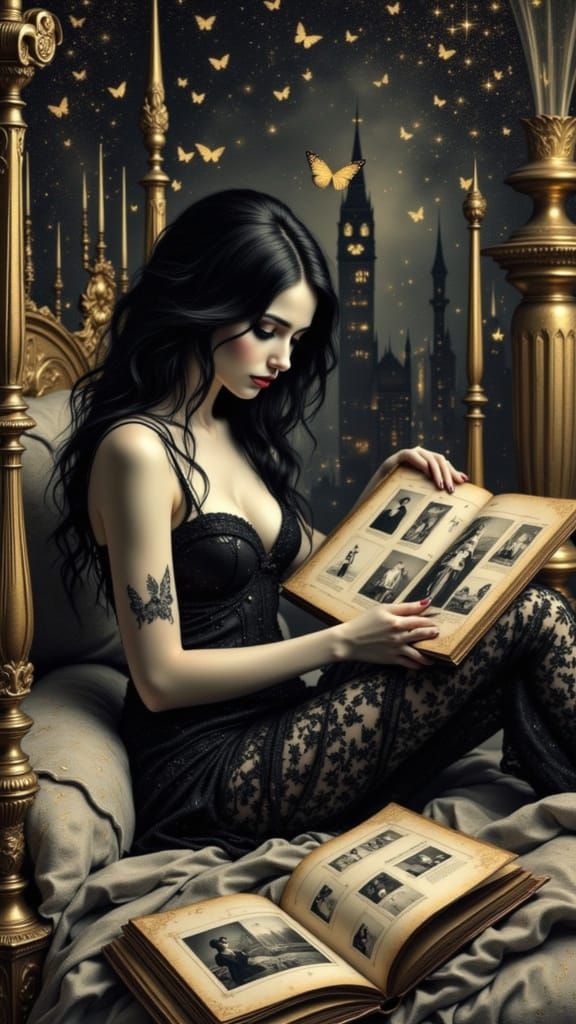 Emo Scene Queen Reminisces in Magical Bedroom