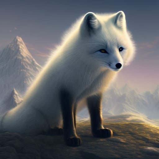 Fantastical Arctic Fox Hybrid Concept Art