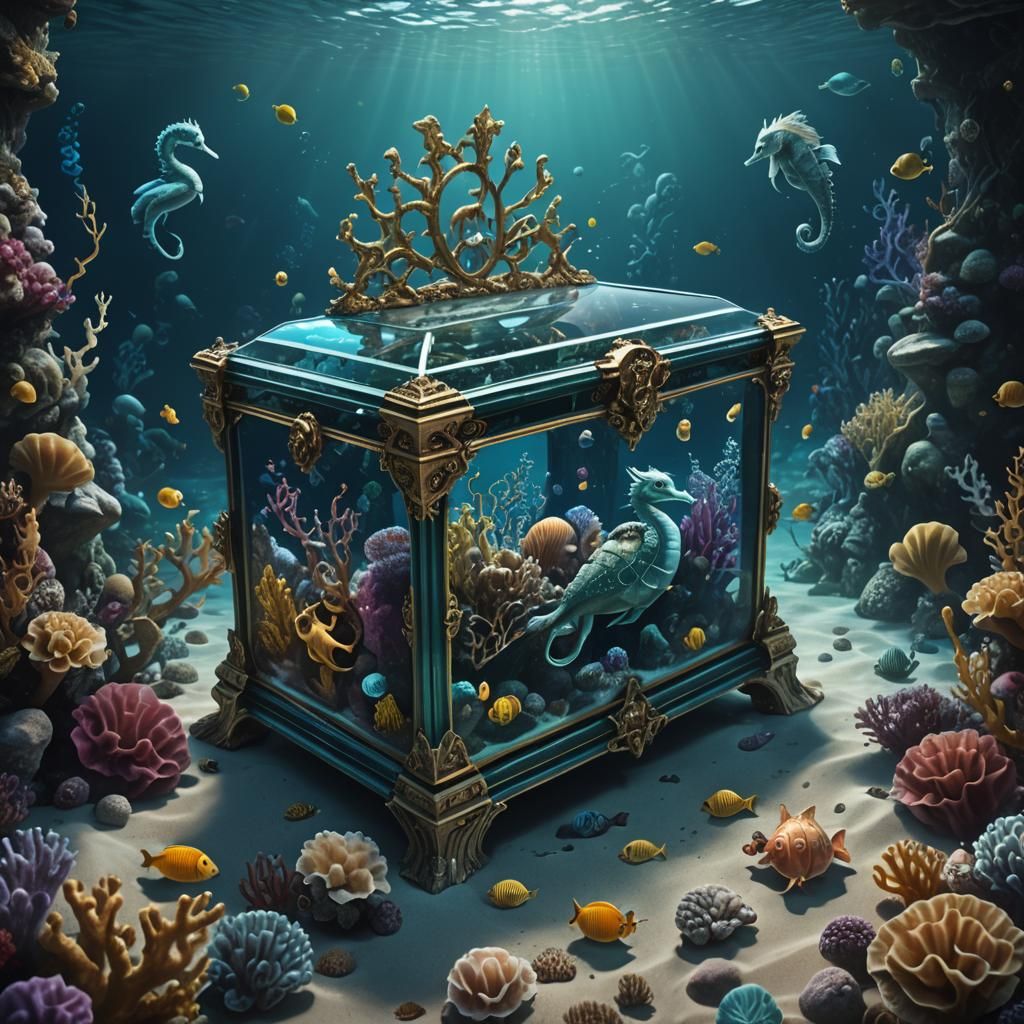 Ocean Princess in Glass Casket: Fantasy Concept Art