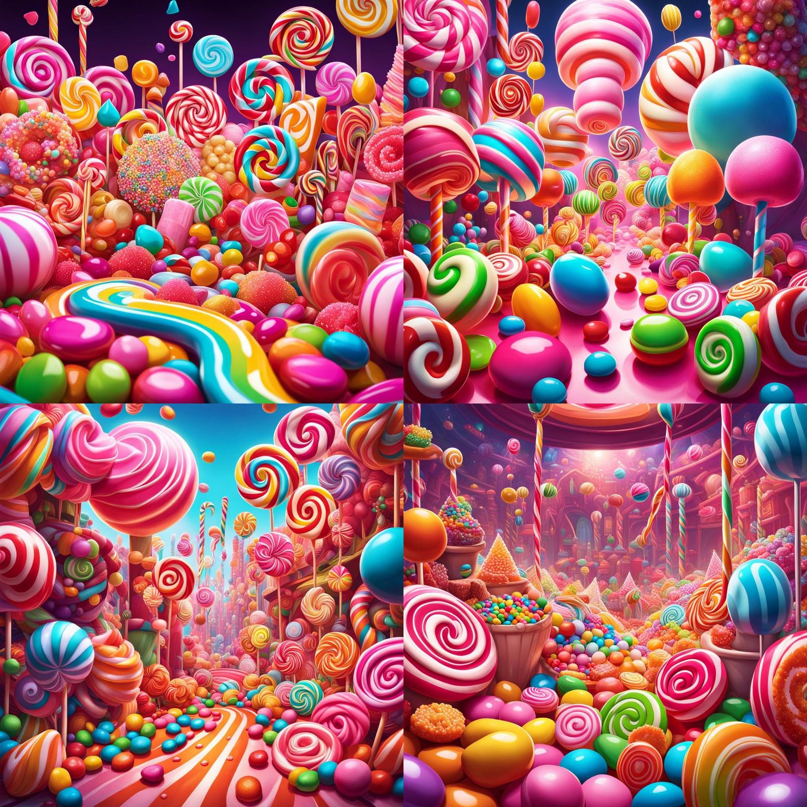 Candy Art Style Underworld Illustration