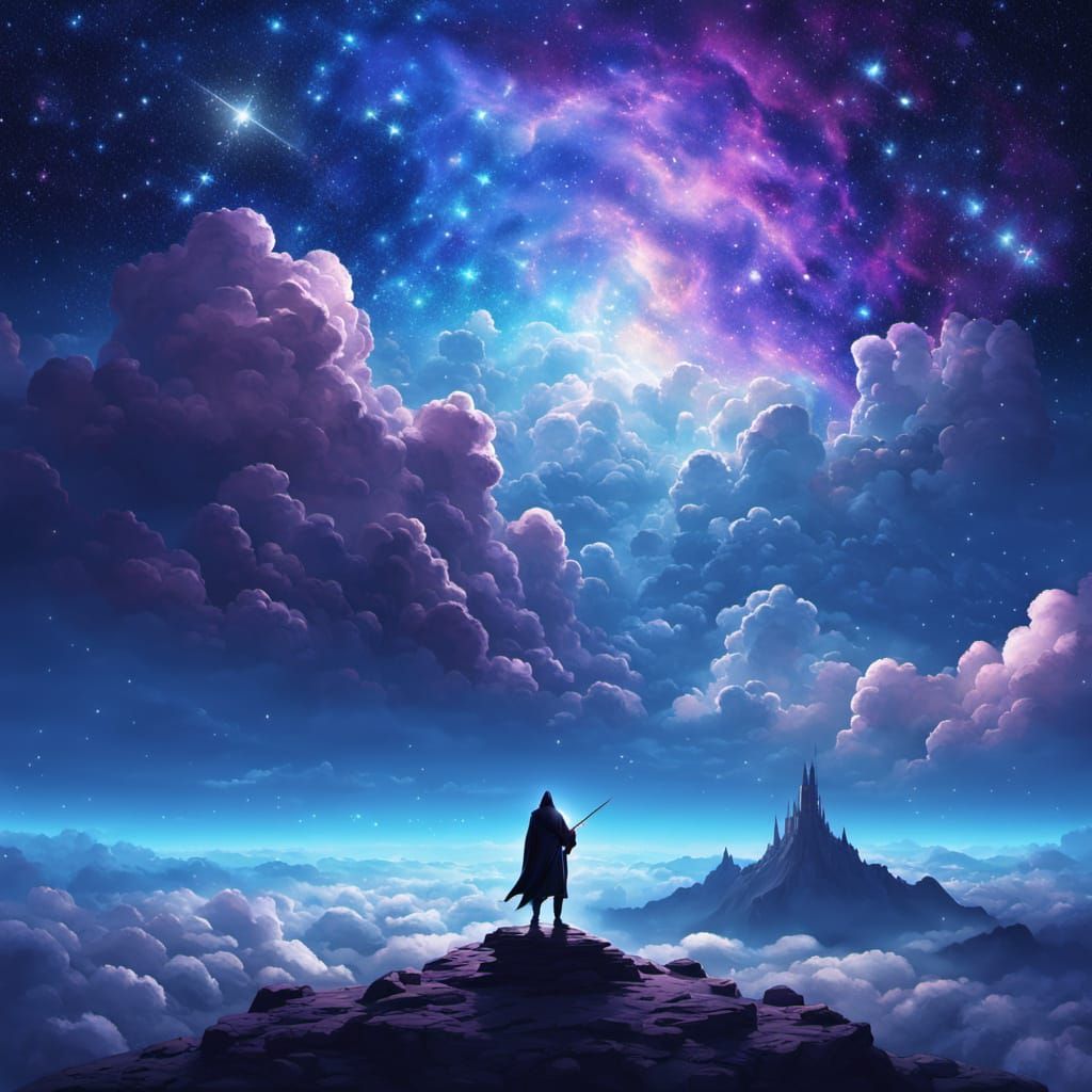 Celestial Sentinel Watches Over Lone Wanderer