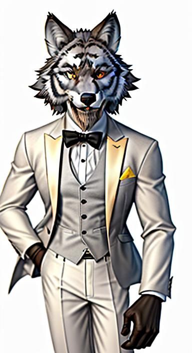 Mr. Wolf and Tiger Cub in Vibrant Colors