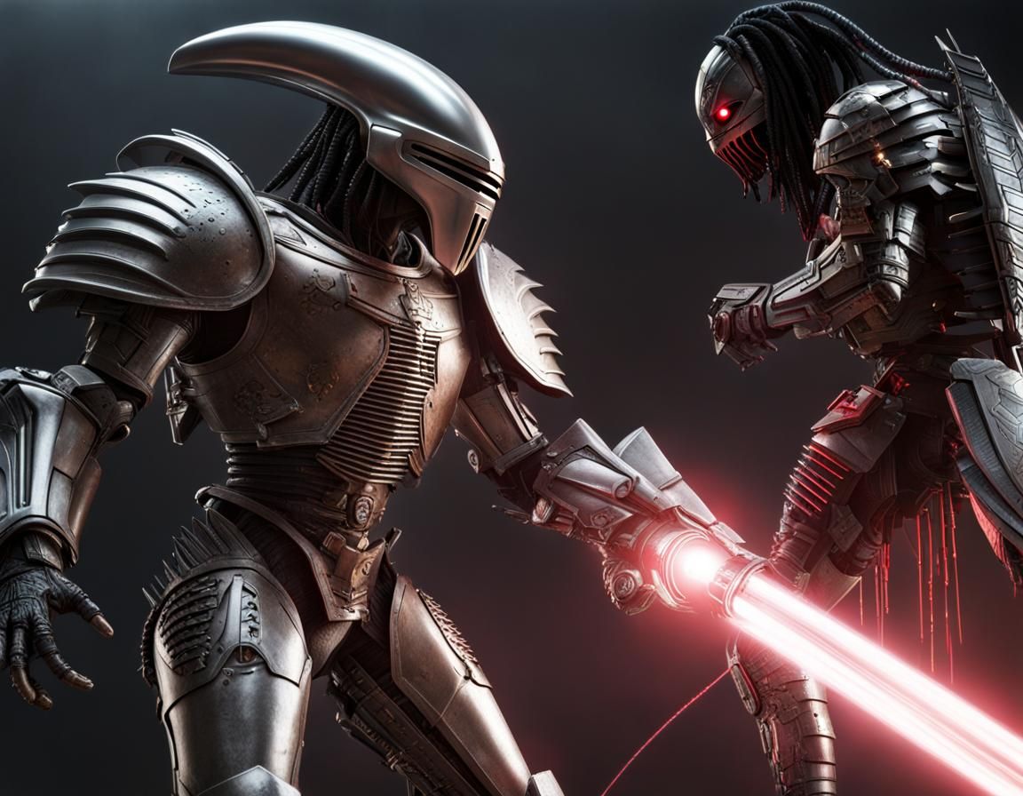 "Knight Battles Predator"