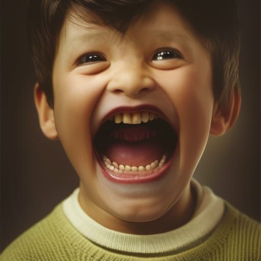 Terrified Boy Portrait in Detailed Matte Painting Style