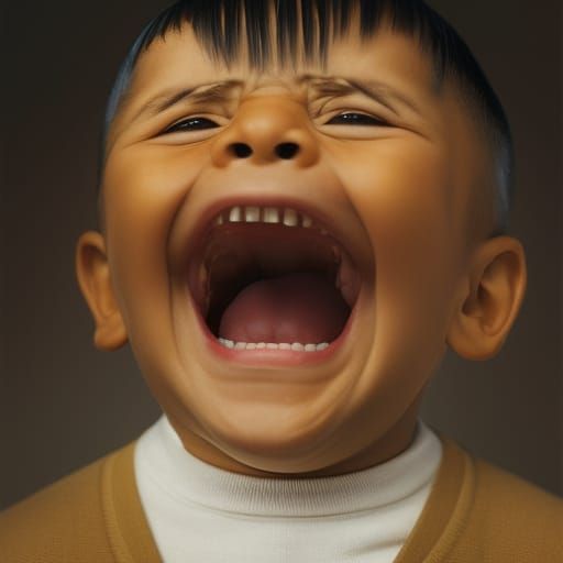 Terrified Boy Portrait in Detailed Digital Art Style