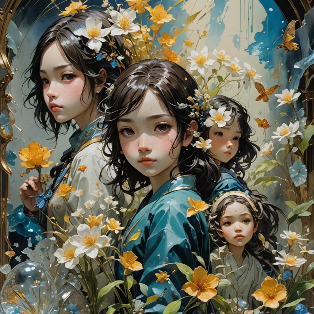 Enameled Glass Figurines: Hyperdetailed Concept Art