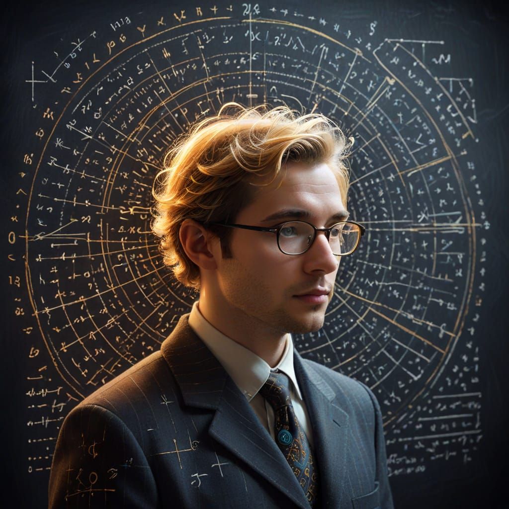 Golden Pi Formula in Stylized Digital Art