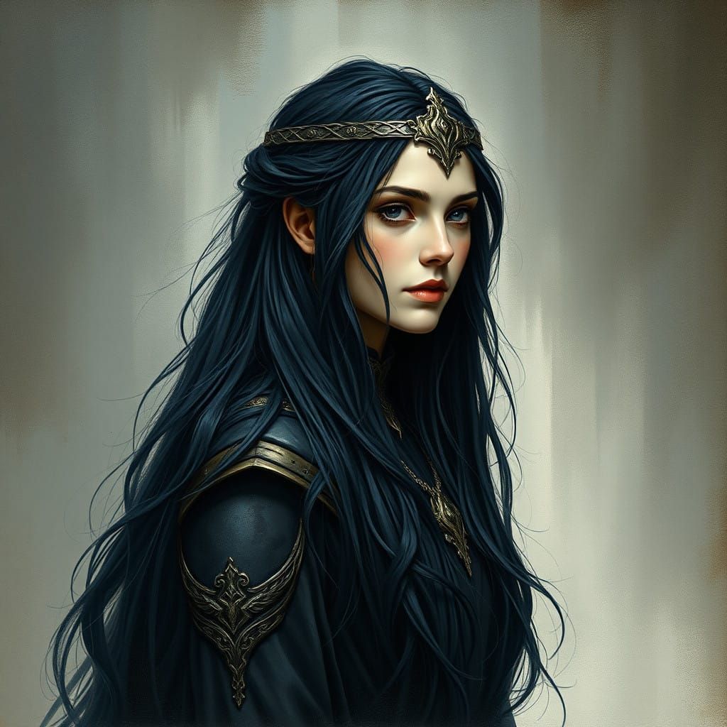 Dark Goddess in Muted Palette