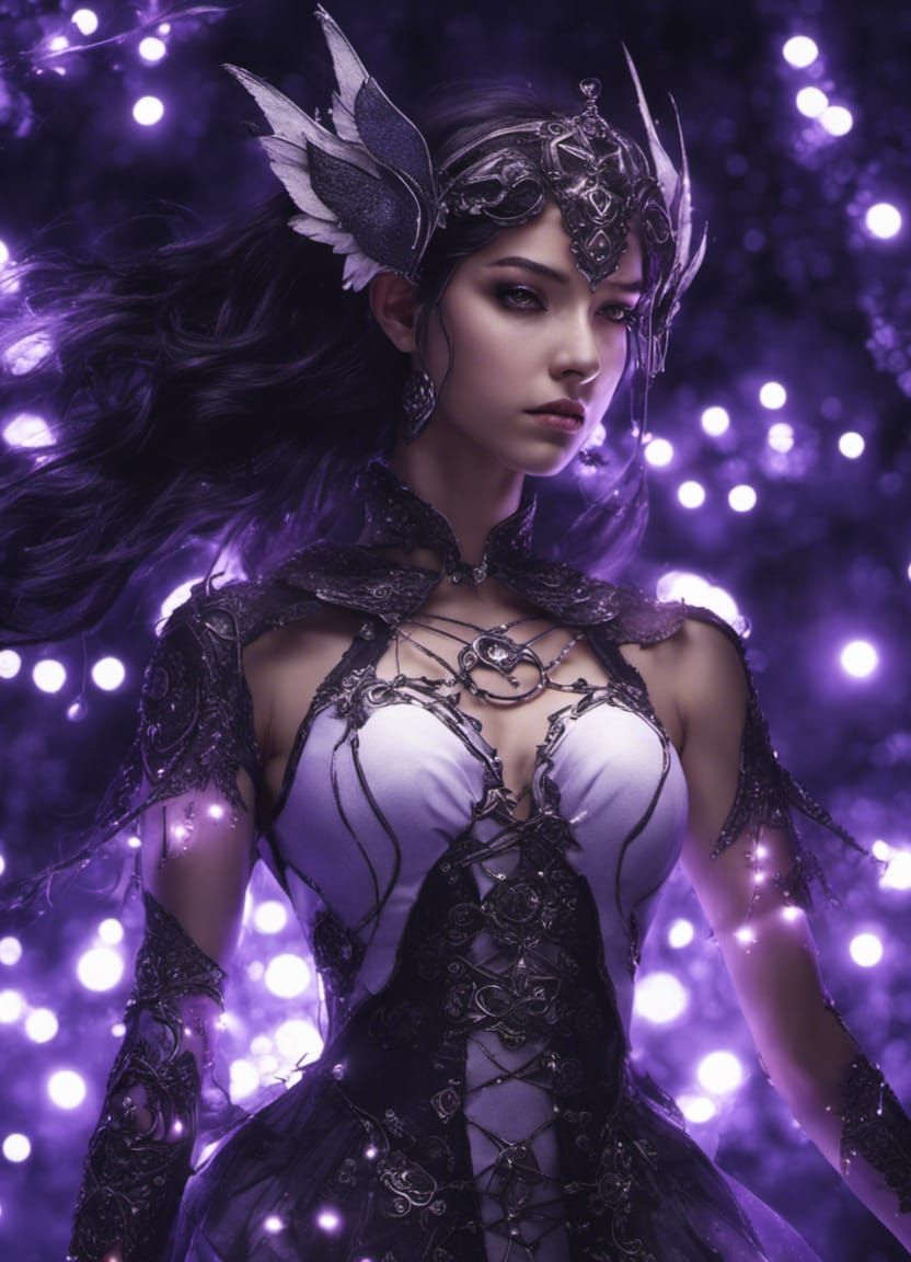 Teenage Enchantress Warrior with Arcane Magic