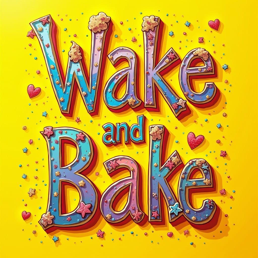 Joyful New Year's Celebration in Bold Cartoon Letters