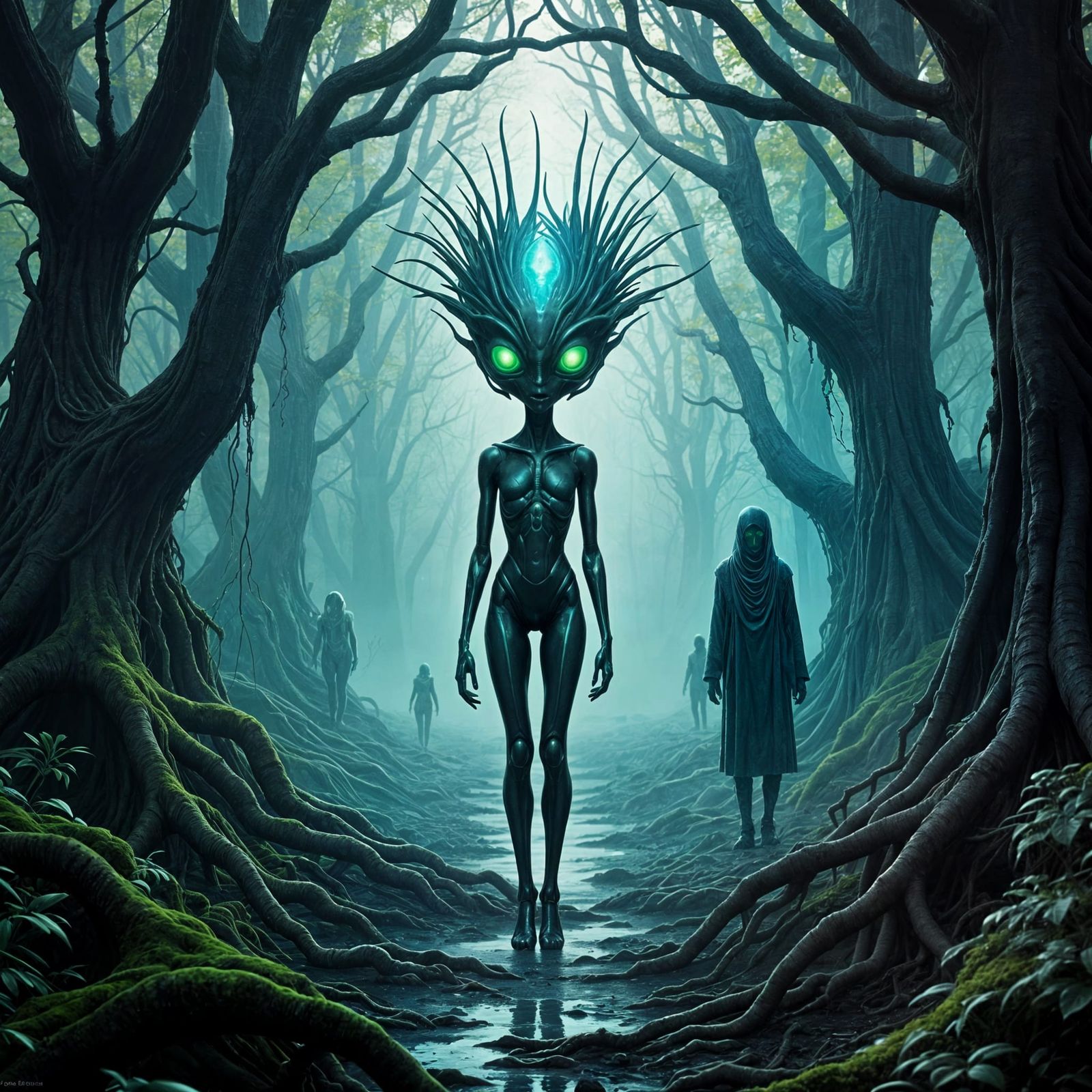 Alien Being Shines Bright on Distant Forest World