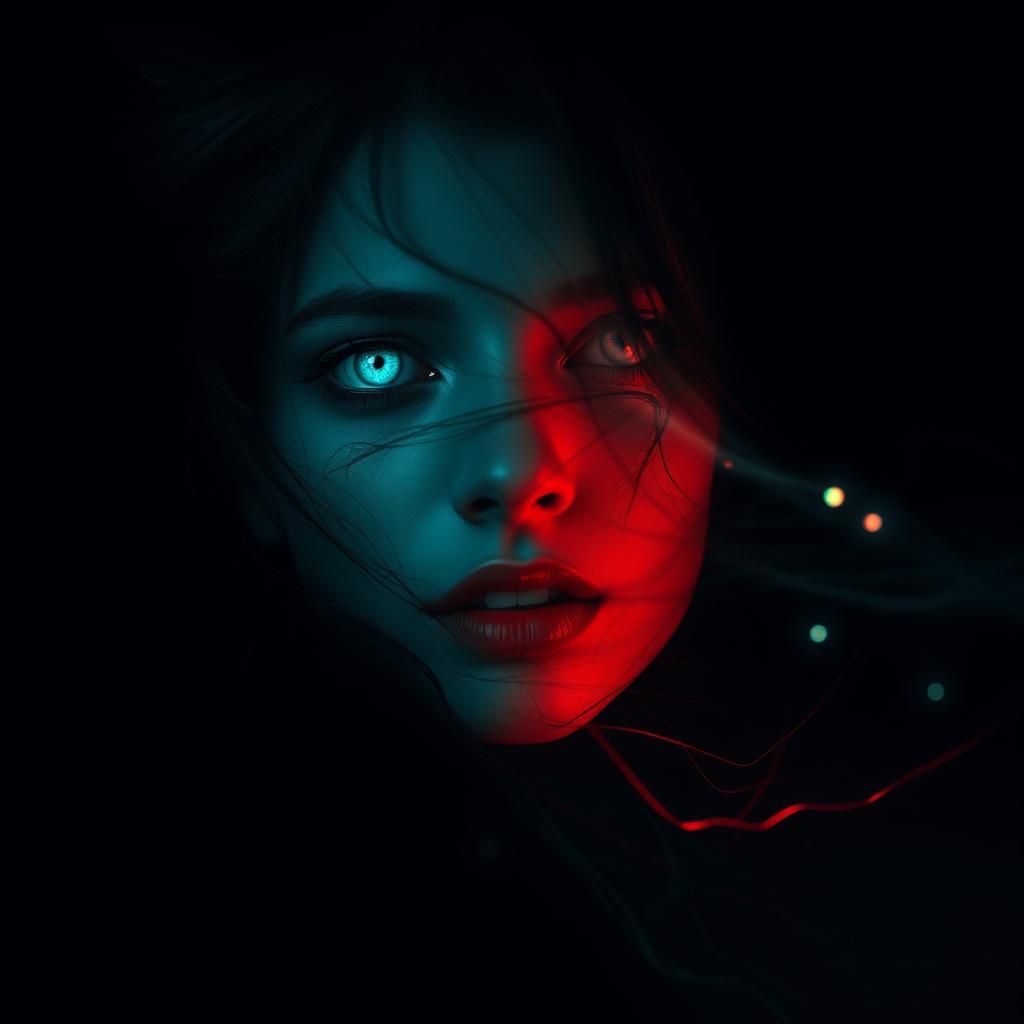 Ethereal Female Portrait in Eerie Luminescence