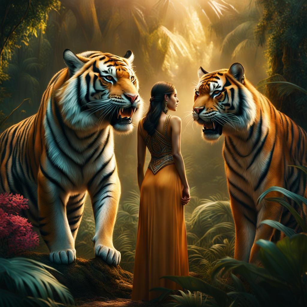 Entangled: Women and Tigers in Dramatic Digital Art