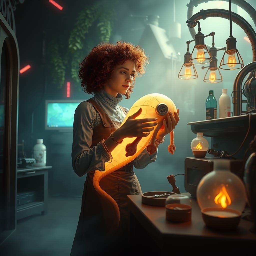 I toiled in my lab inseminating myself with my own creation,...