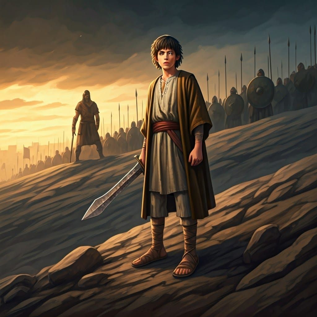 Young Hebrew Warrior Stands Firm in Faith