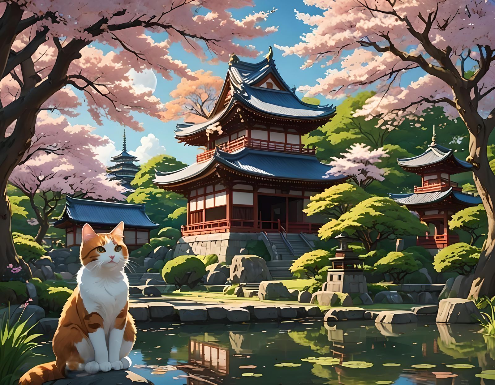 Anime Orange Striped Cat Belly