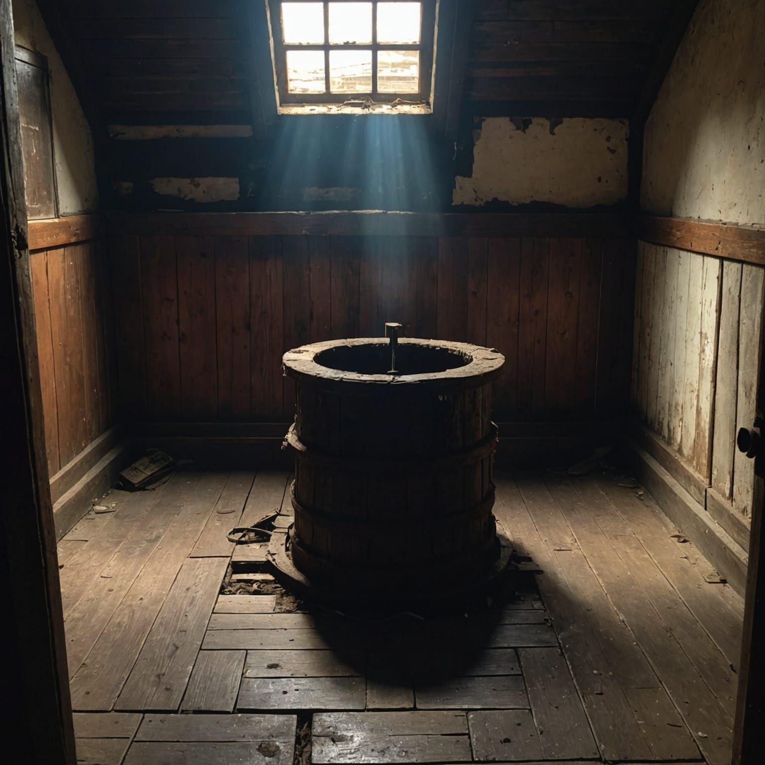 Glowing Well in Dusty Room