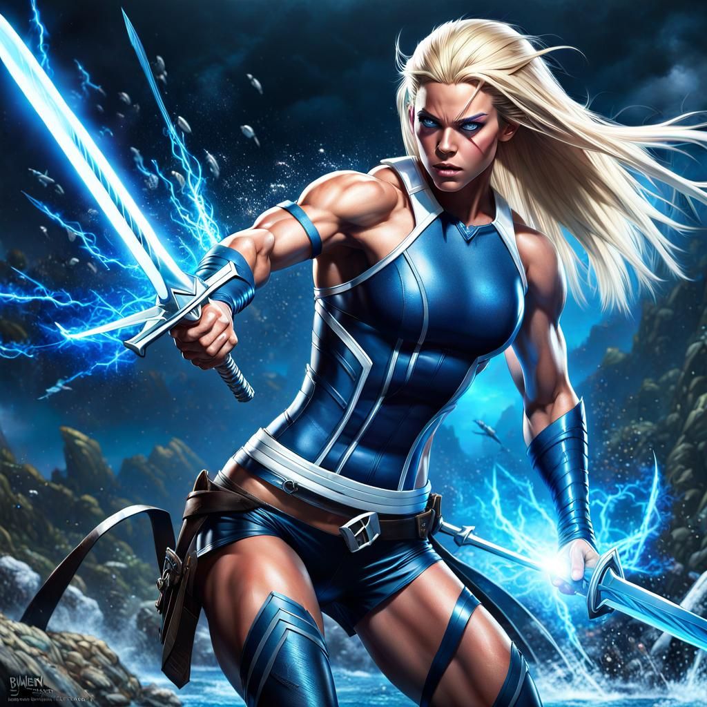 Muscular Magik Attacks in Magical Cyberpunk Dimension