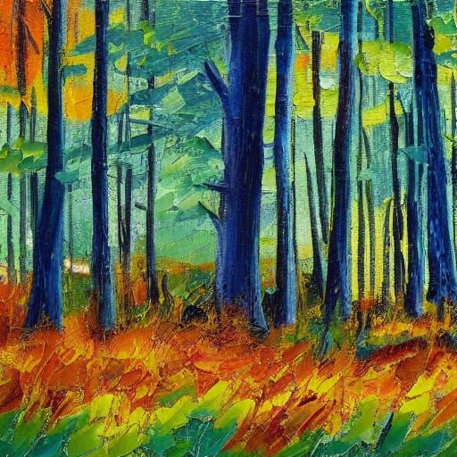 Sunlight dapples through the leaves