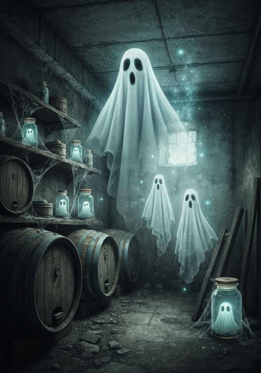 Ethereal Ghosts Haunt Abandoned Basement with Magic Jars