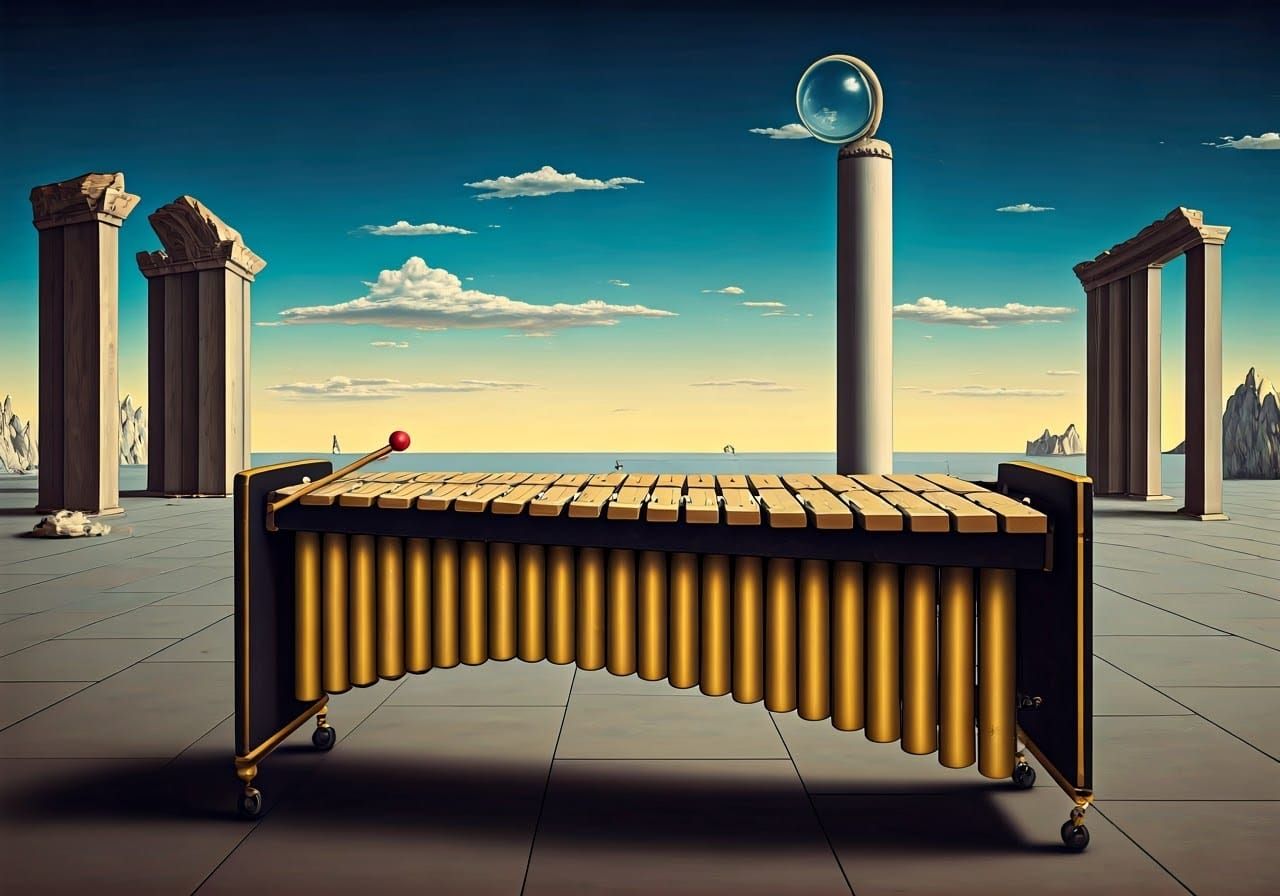 Surreal Xylophone Drifting in Dreamscape