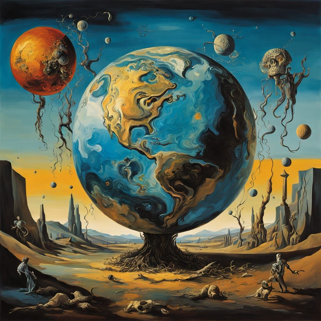 Cosmic Dreamscapes: Vibrant Earth in Space