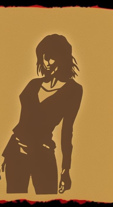 Maggie Rhee Silhouette in Moebius Style