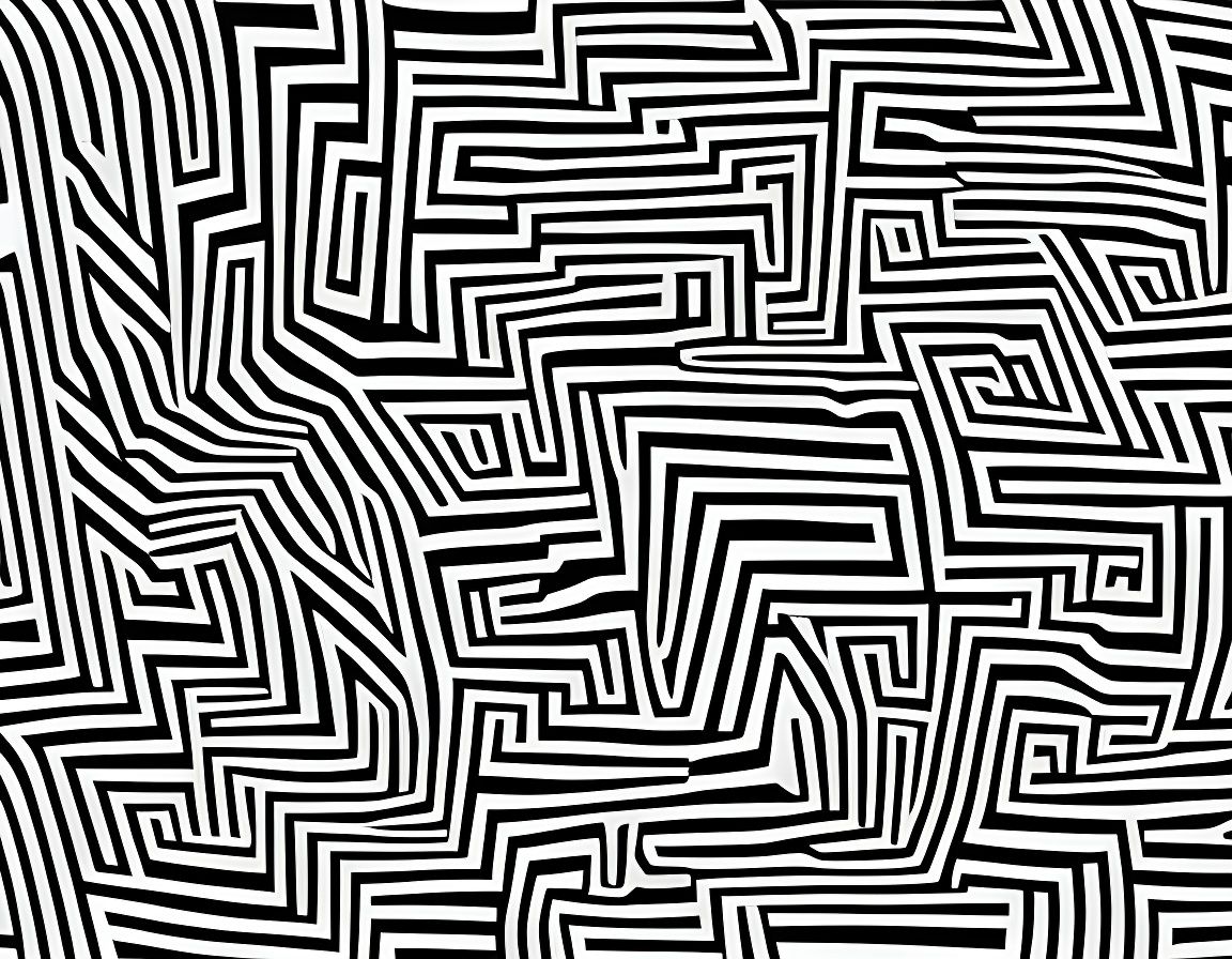 Hieroglyph Cave Painting in Neo-Cubism Style