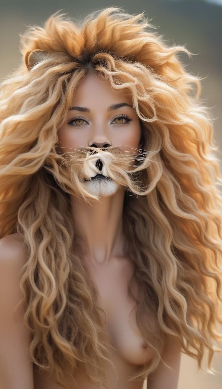 Lion woman  transformation... 🦁