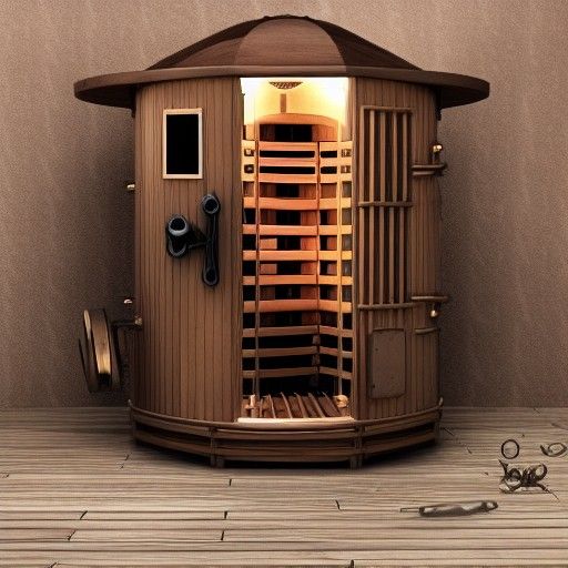 Steampunk Engine Sauna Design