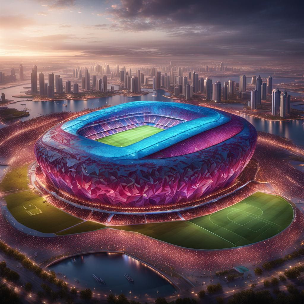 World Cup 2022 Qatar: Detailed Matte Painting