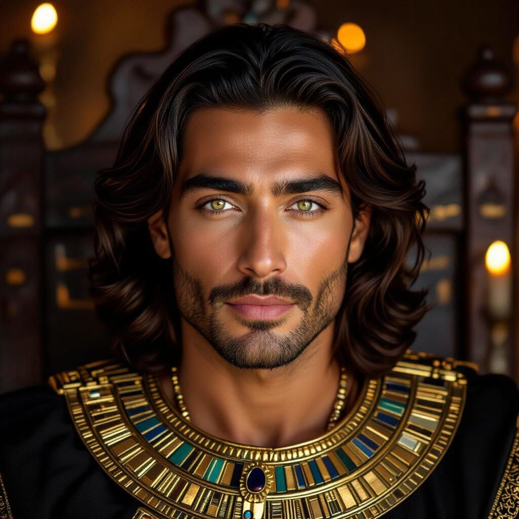 Photorealistic Portrait of a Spanish-Egyptian Man with Wisdo...