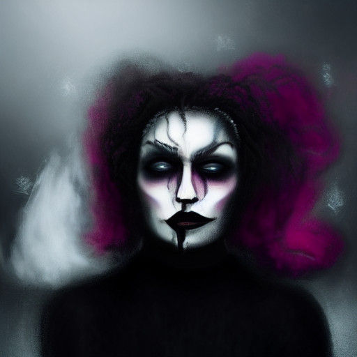 Goth Fashion Model in a Dystopian Nightmare Scene