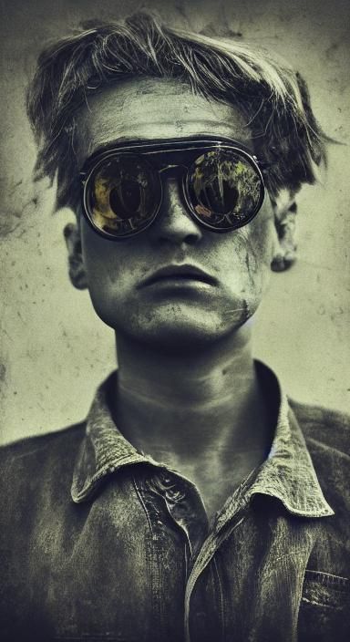 dark ambient post apocalyptic color photography sharp focus