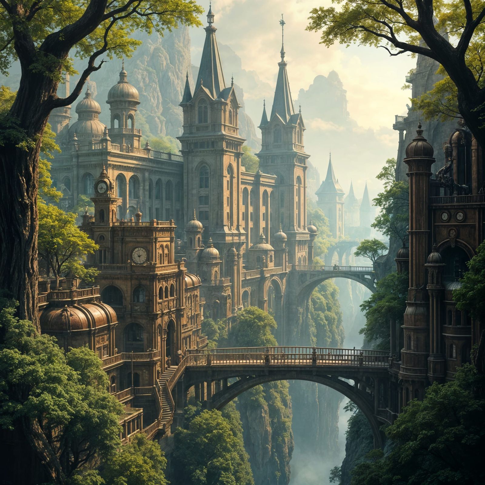 Steampunk Metropolis in Elegance