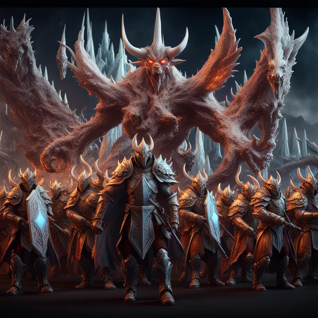 The Army of Ice Demon Warriors, Ready for Battle!