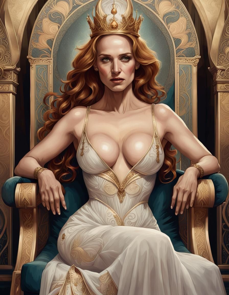 The Empress Tarot Card: Hyperdetailed Digital Portrait