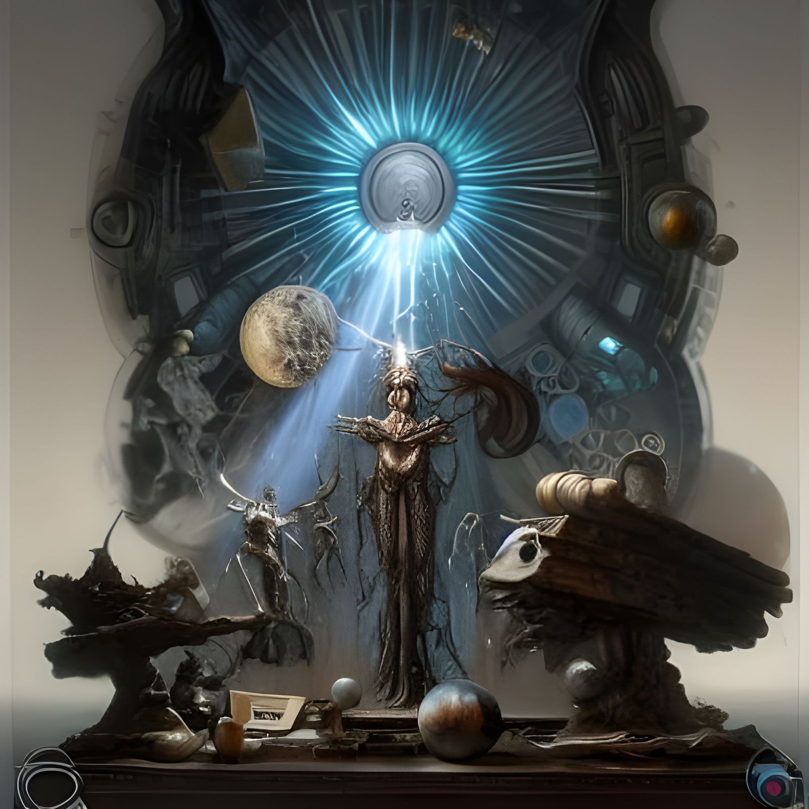 Bizarre Scientific Objects in Hyperdetailed Surrealism