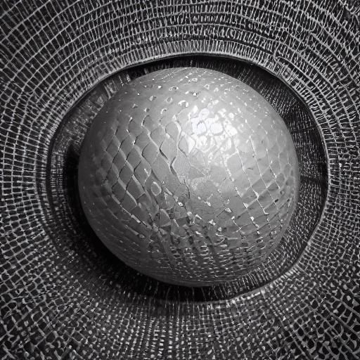 Hyperrealistic Ball with Intricate Details in HDR