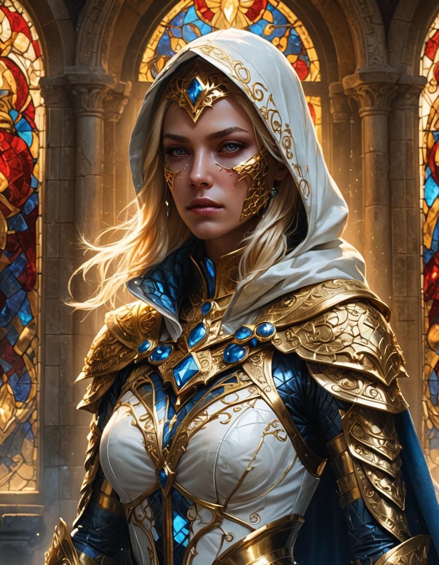 Fantasy Assassin in Baroque-Inspired Digital Art