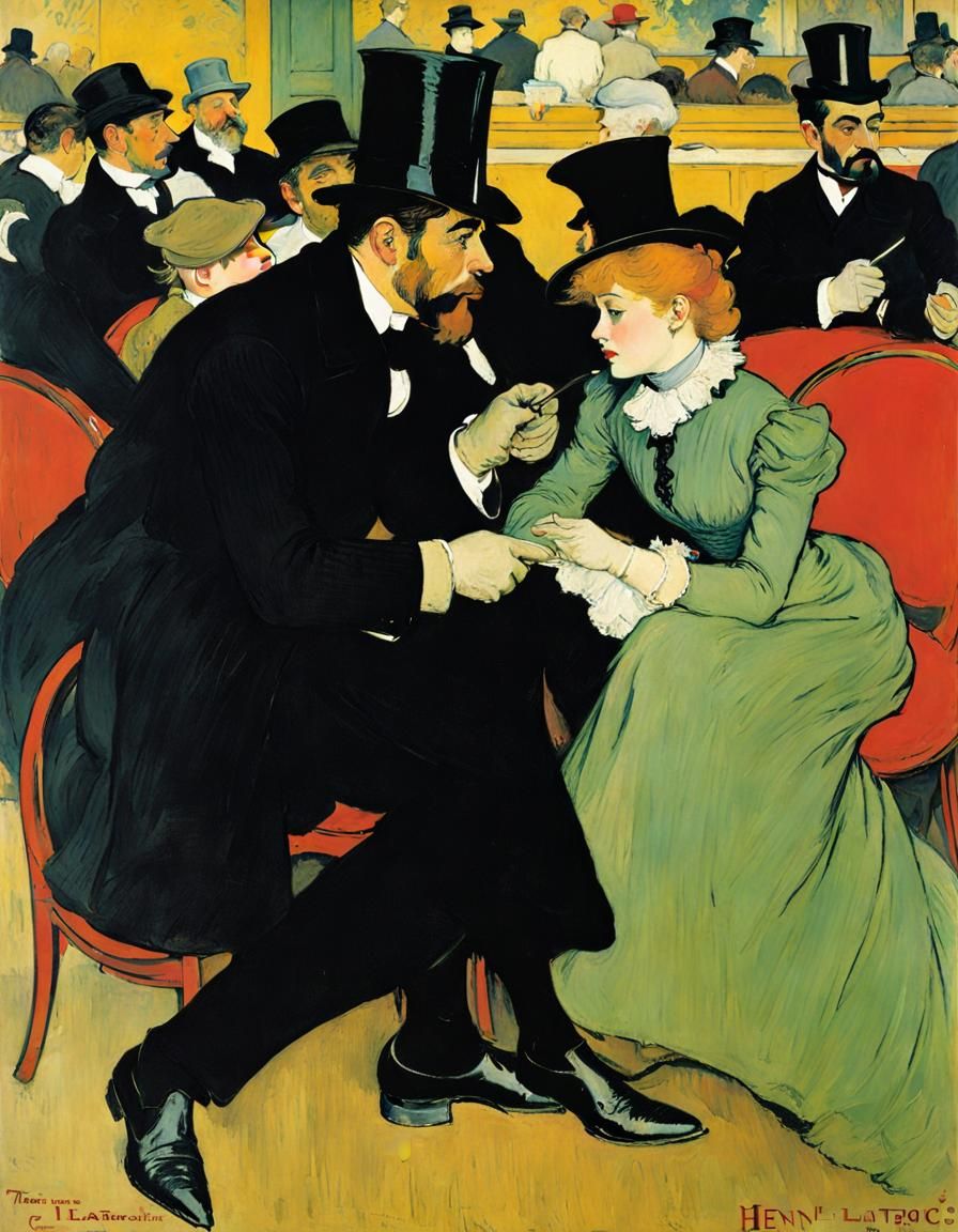 Toulouse-Lautrec Inspired AI Art