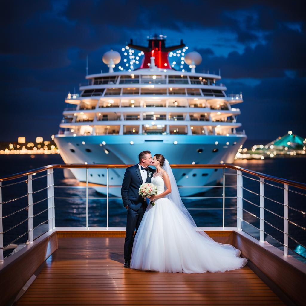 Romantic Night Wedding on Cruise Ship