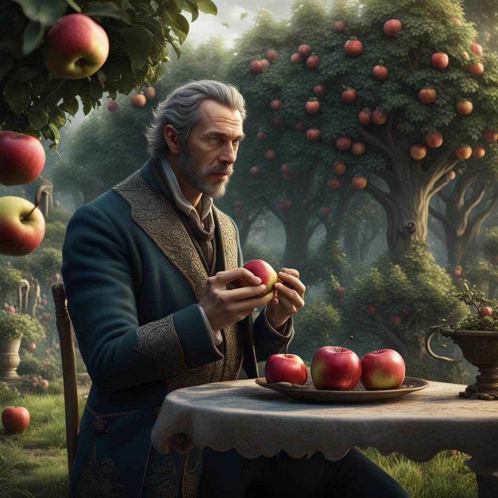 Man in Garden: Detailed Matte Painting