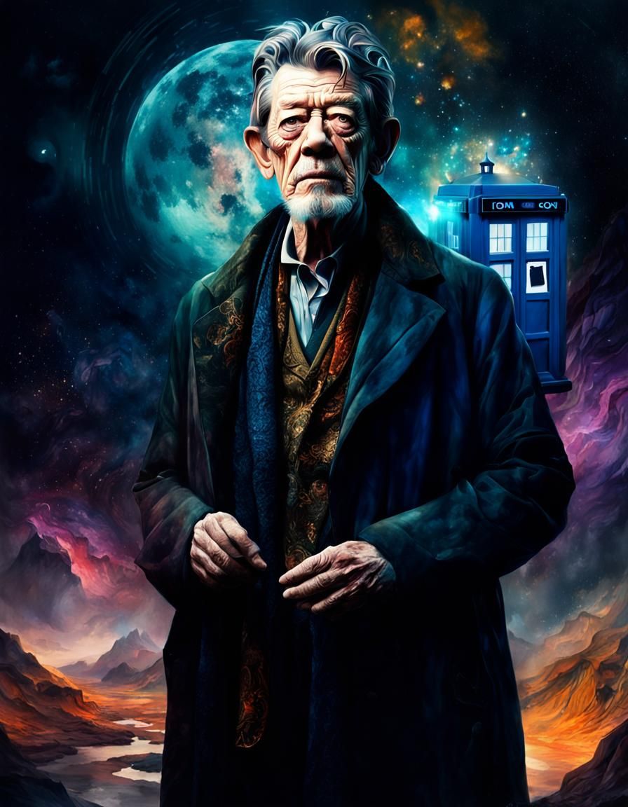 John Hurt as God: Maximalist Matte Painting