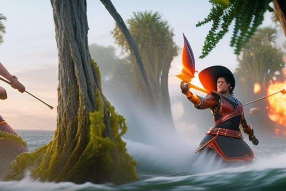 Giant Chorizo Creates Ocean Disaster in 4K